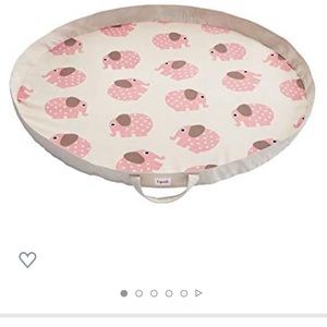 3 Sprouts Play Mat Bag – Large Portable Floor Activity Rug for Baby- Elephant